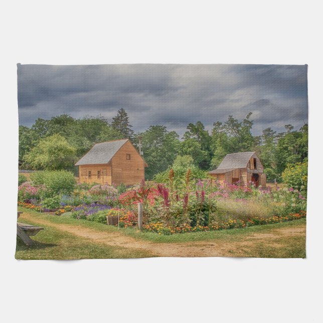 Garden in the Adirondacks Tea Towel (Horizontal)