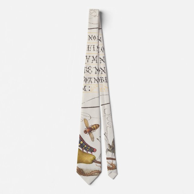 Garden Insects, Fly, Caterpillar, Pear, Centipede Tie (Front)