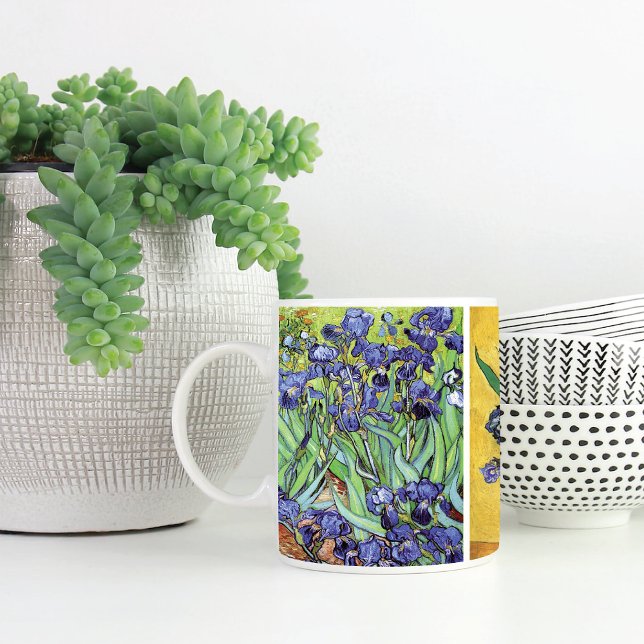 Garden Irises Triptych Van Gogh Coffee Mug (Creator Uploaded)