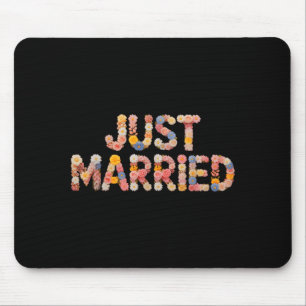 Garden just married bride squad bridal entourage mouse pad