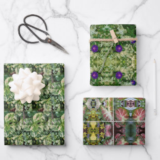 Garden Kaleidoscope Spring Design Wrapping Paper Sheet