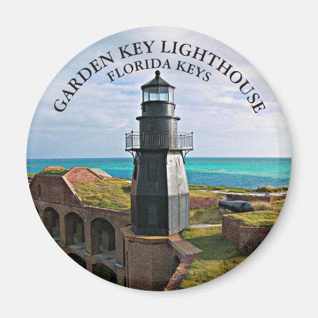 Garden Key Lighthouse, FL Round Magnet (Front)