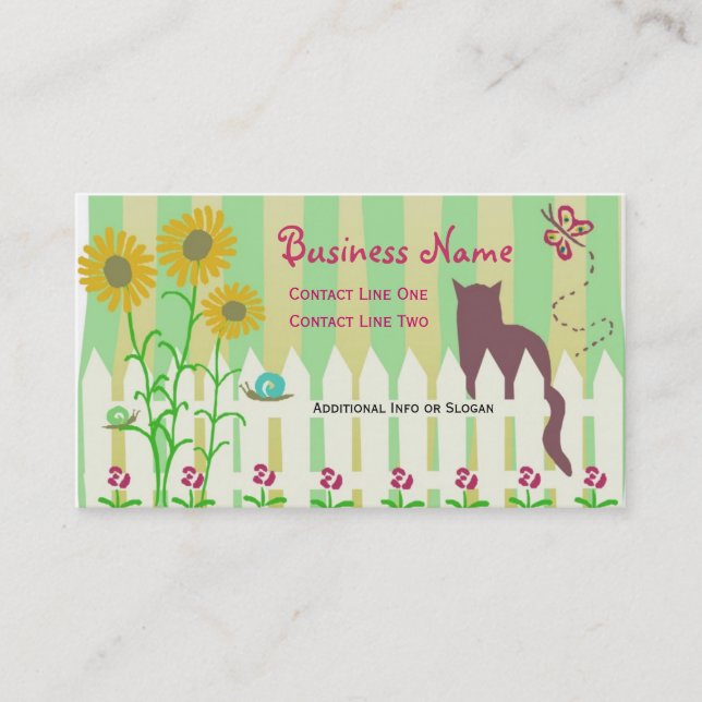 Garden Kitty Business Cards (Front)