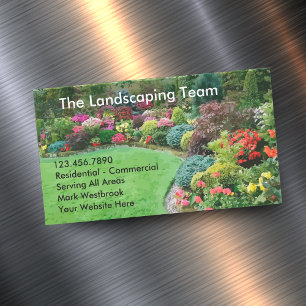 Garden Landscaping Services Magnetic Business Card