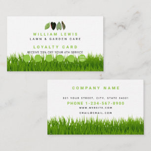 Garden Lawn Care Leaves Business Loyalty Business Card