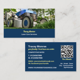 Garden Lawn-Mower, Lawn Mowing Services Business Card