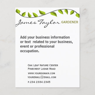 Garden Leaf Gardening Green Flyer