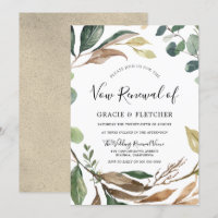 Garden Leaf Wreath Elegant Marriage Vow Renewal