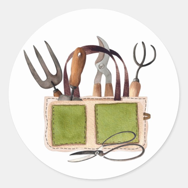 Garden Life Tool Bag Round Sticker (Front)