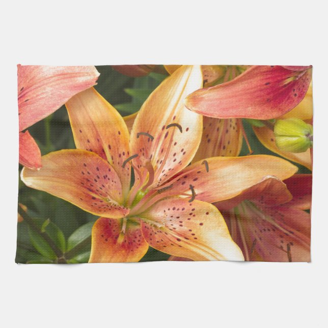 Garden Lilies Tea Towel (Horizontal)