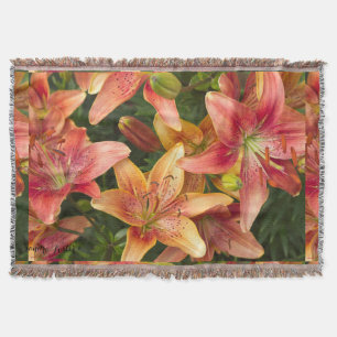 Garden Lilies Throw Blanket