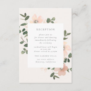 Garden Love Reception Insert Card