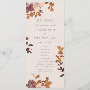 Garden Love Wedding Program Programme