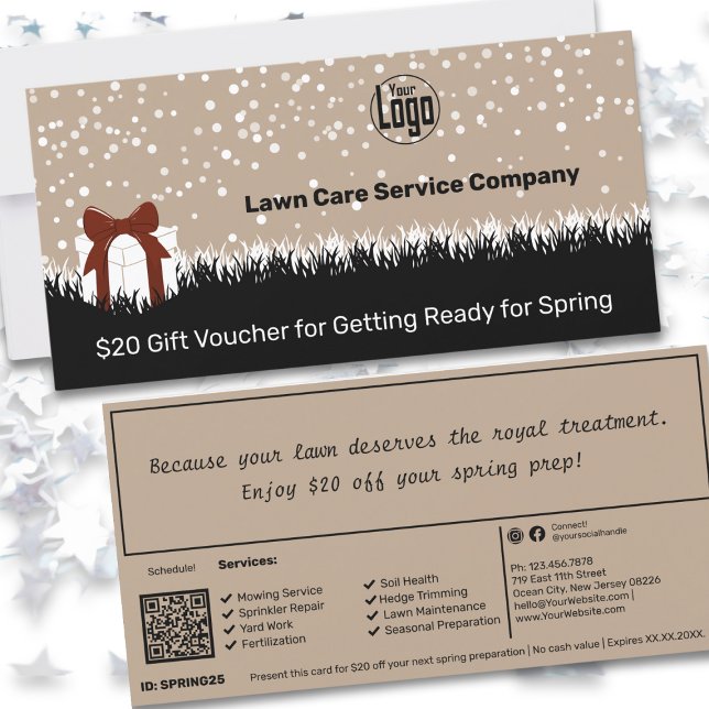 Garden Maintenance Christmas Gift Voucher Card (Garden Maintenance Christmas Gift Voucher Card)