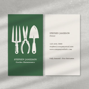 Garden Maintenance Lawn Care Landscaper Modern Business Card
