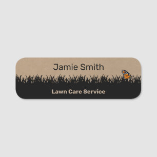 Garden Maintenance Service Khaki & Black Name Tag