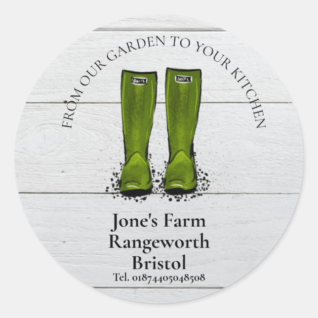 garden market produce potatoes veg box classic round sticker (Front)