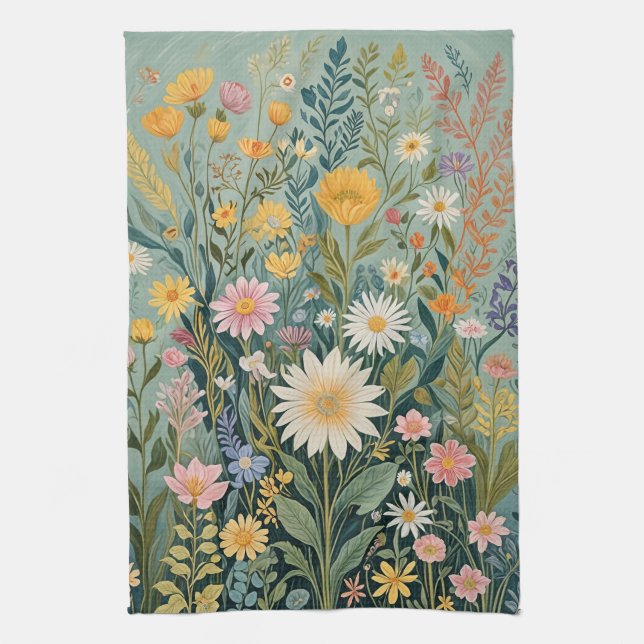 Garden Medley Tea Towel (Vertical)