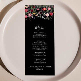 Garden Multicolor Wildflower Dinner Menu