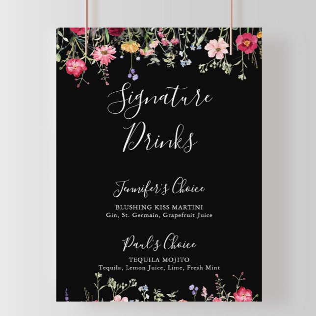 Garden Multicolor Wildflower Signature Drinks Sign (Creator Uploaded)