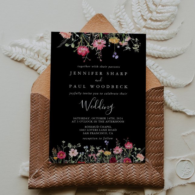 Garden Multicolor Wildflower Wedding Invitation (Creator Uploaded)