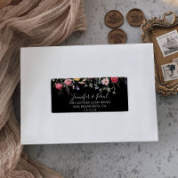 Garden Multicolor Wildflower Wedding RSVP Address