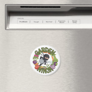 Garden Ninja Design - Fun Gardening Graphic Magnet
