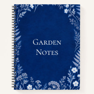 Garden Notes Blue Botanical Notebook