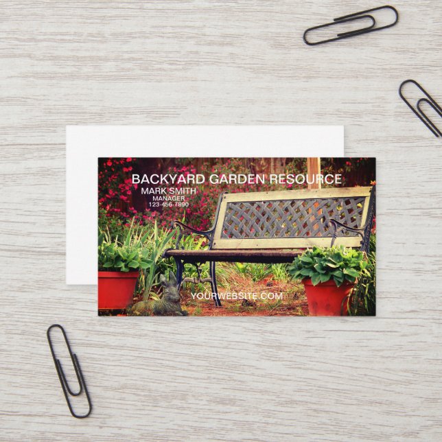 Garden Nursery Business Card (Front/Back In Situ)