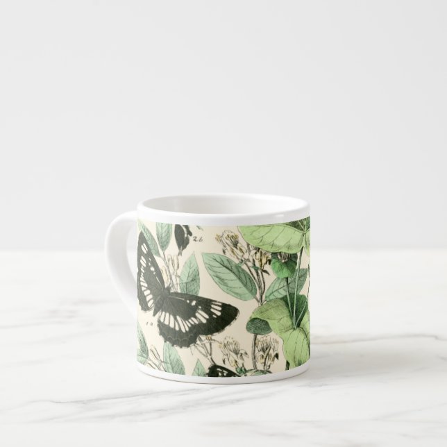 Garden of Butterflies and Flowers Espresso Cup (Front Left)