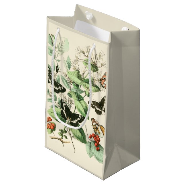 Garden of Butterflies and Flowers Small Gift Bag (Front Angled)