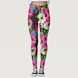 Garden of Colourful Flowers Design  Leggings