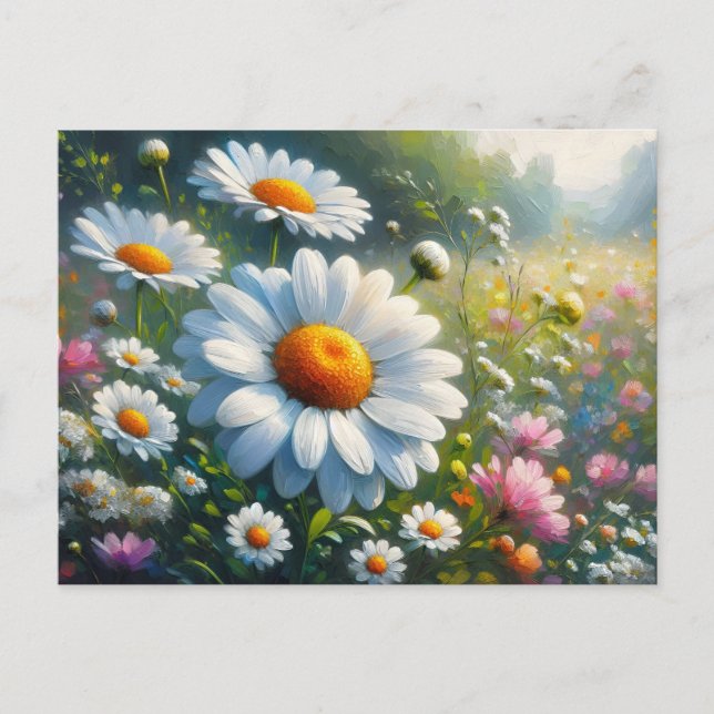 Garden of daisies postcard (Front)
