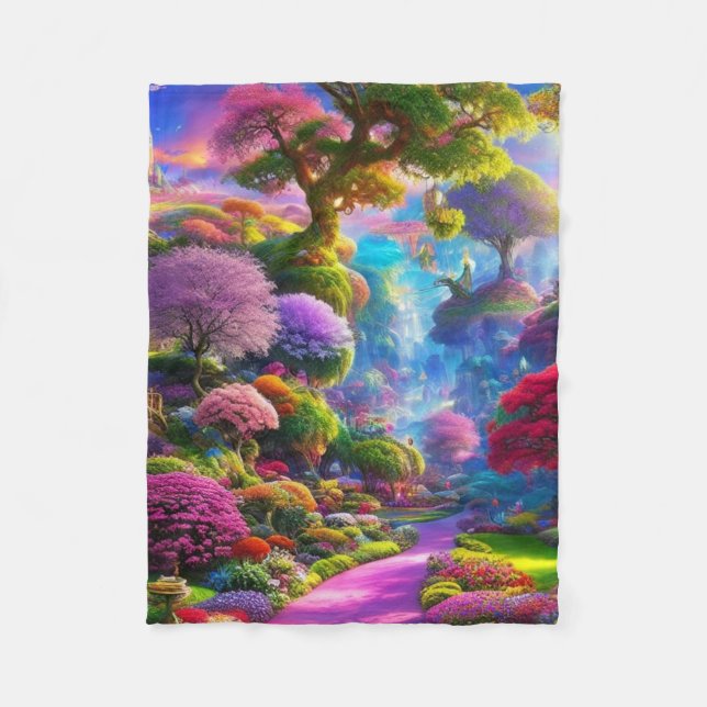 Garden of Eden Fleece Blanket (Front)