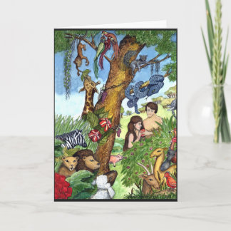 Garden of Eden greeting card