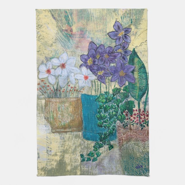 Garden of Flowers Tea Towel (Vertical)