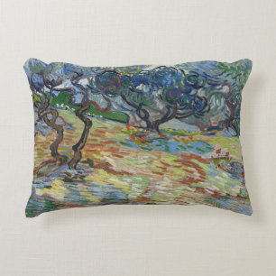 Garden of Gethsemane, Mount of Olives by van Gogh Decorative Cushion