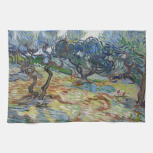 Garden of Gethsemane, Mount of Olives by van Gogh Tea Towel