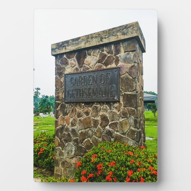 Garden of Gethsemane Park Plaque (Front)