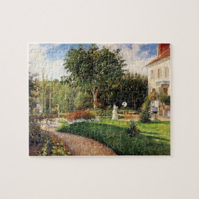 Garden of Les Mathurins at Pontoise by Pissarro Jigsaw Puzzle (Horizontal)