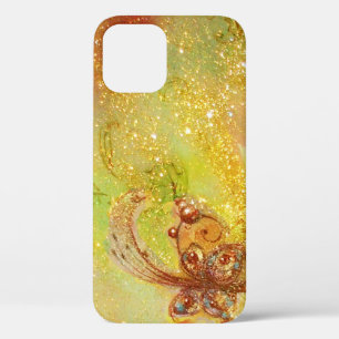 GARDEN OF LOST SHADOWS,MAGIC BUTTERFLY Gold Yellow iPhone 12 Case