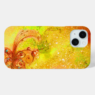 GARDEN OF LOST SHADOWS MAGIC BUTTERFLY Gold Yellow iPhone 15 Case