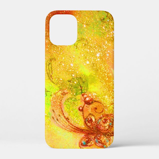 GARDEN OF LOST SHADOWS MAGIC BUTTERFLY Gold Yellow Case-Mate iPhone Case (Back)