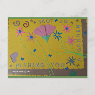 Garden of Love Green Blue Beach Song™ Postcard