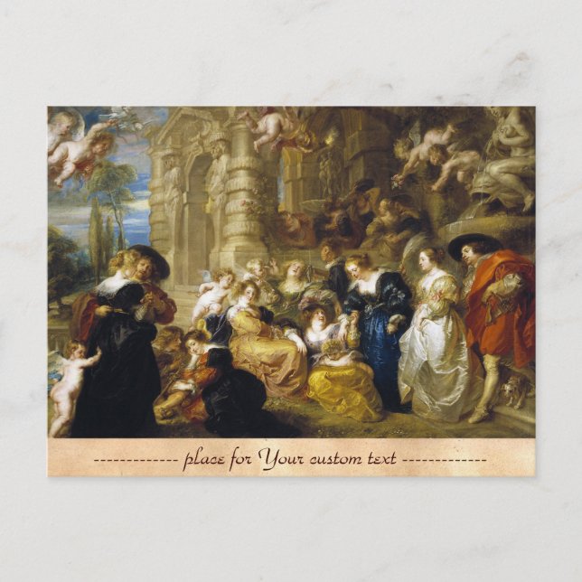 Garden of Love Peter Paul Rubens  masterpiece Postcard (Front)