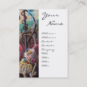 GARDEN OF MELISSA  white blue fuchsia purple Business Card