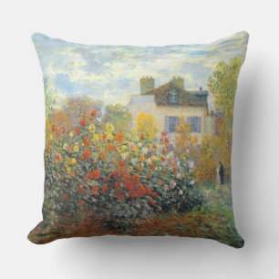 Garden of Monet at Argenteuil Fine Art Cushion