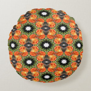 Garden of Poppies.... Round Cushion