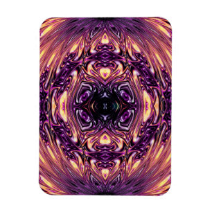 Garden of Purple Flowers in Sunlight Fractal Magnet