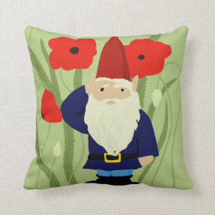 Garden of Remembrance Gnome Throw Pillow